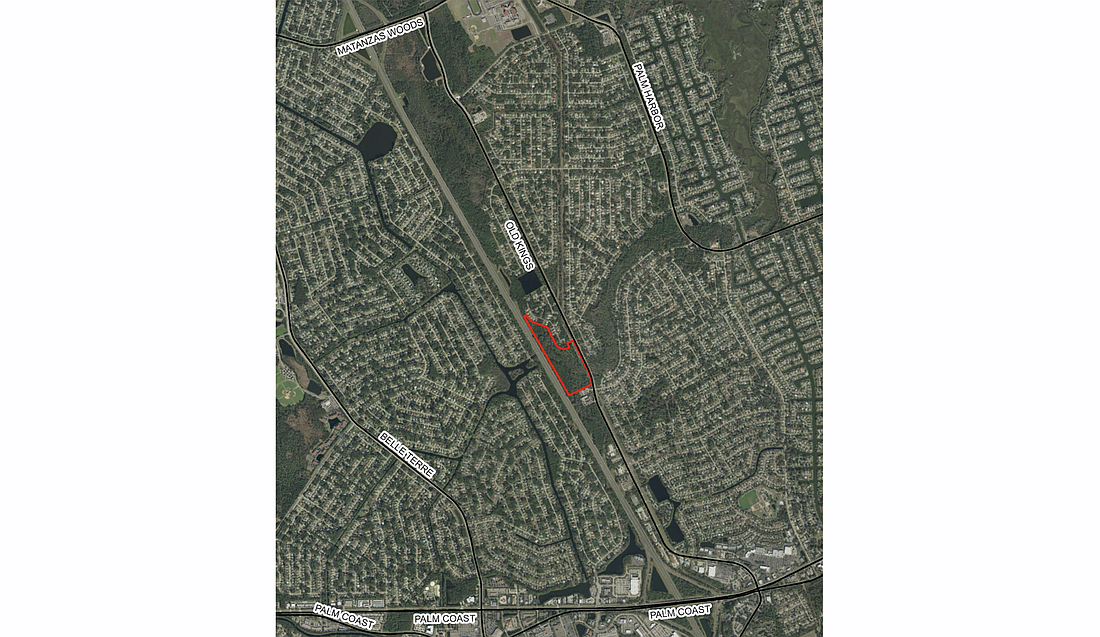 The site of the proposed self-storage facility, as shown in planning board documents.