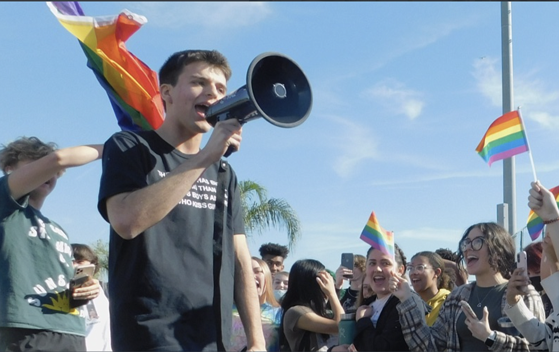 Jack Petocz at the rally, in an image posted on his Twitter handle, @jack_petocz.