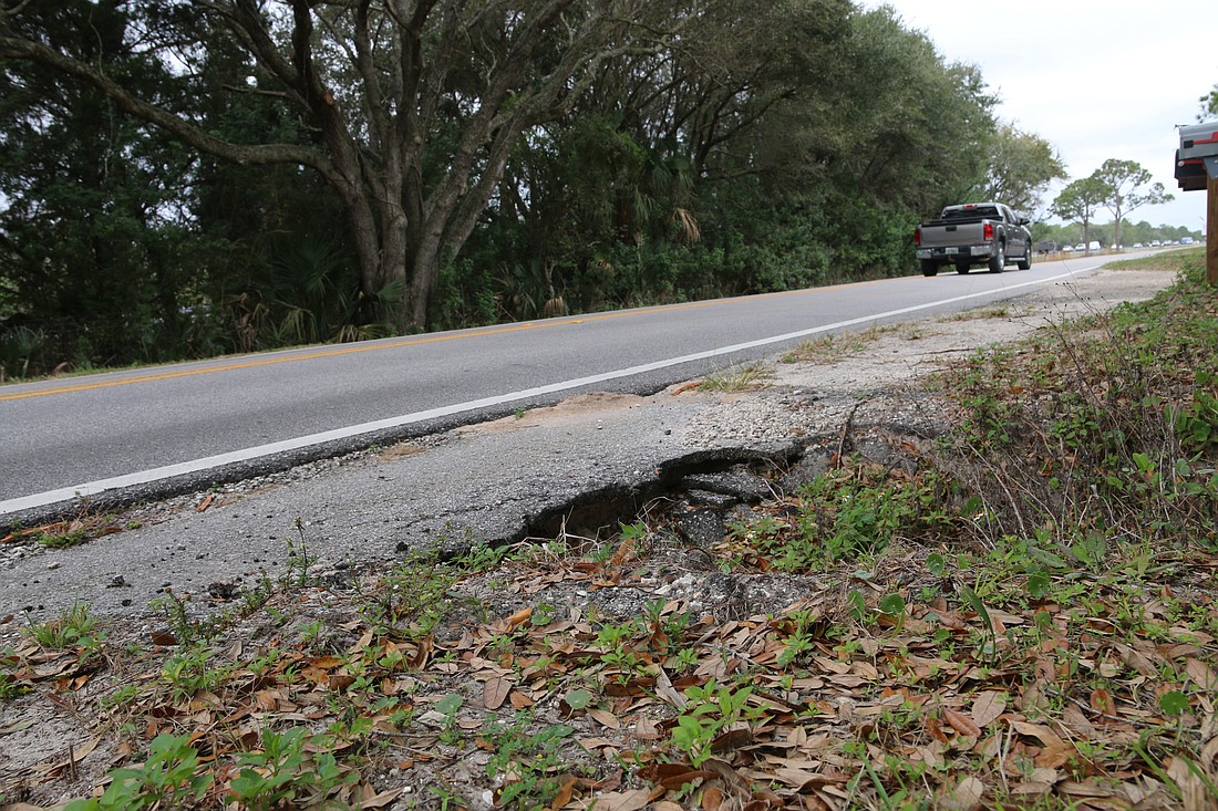 Some residents fear road conditions on Pineland Trail may worsen if left unattended. Photo by Jarleene Almenas