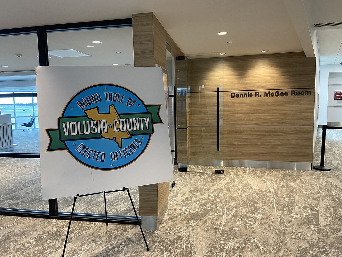 The Roundtable of Volusia County Elected Officials meets at the Daytona Beach International Airport. Photo by Jarleene Almenas