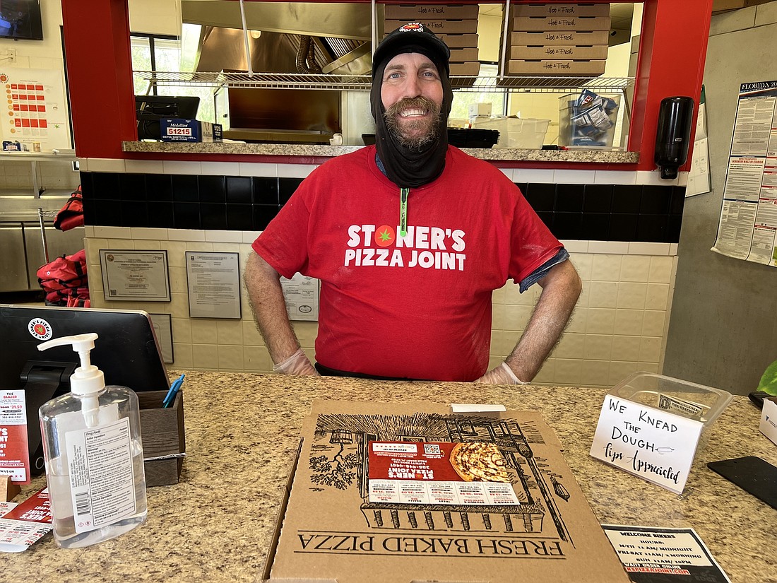 Randy Posner has worked for just about every pizza place in Flagler County and some in other cities as well in the past 25 years. He's general manager at Stoner's Pizza Joint. Photo by Brian McMillan