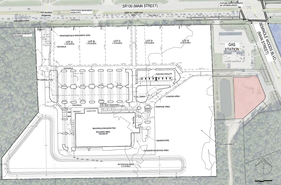 The proposed commercial development, as shown in county Technical Review Committee documents.