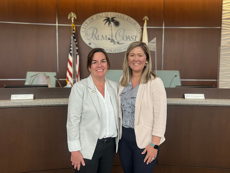 Palm Coast City Manager Denise Bevan and Assistant City Manager Lauren Johnston. Courtesy photo