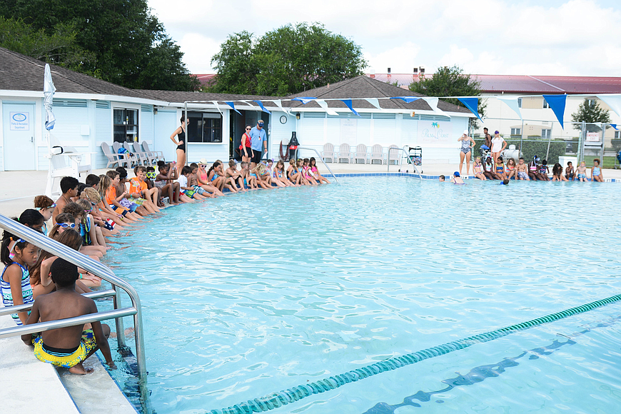 Summer camp students at Palm Coast's  Frieda Zamba pool. File photo by Paige Wilson