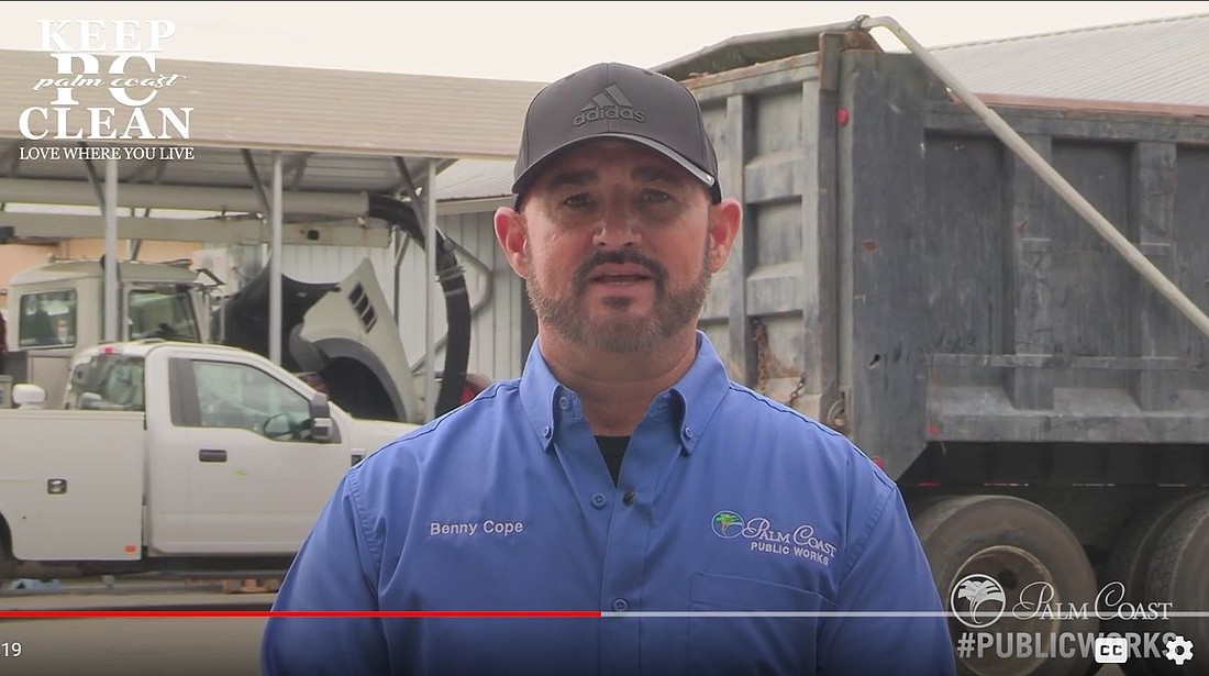 Benny Cope, Public Works Workforce Data Analyst. Screenshot from City of Palm Coast video.