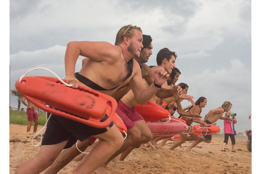 Flagler Beach lifeguards at training. Photo by Lori Vetter Bowers