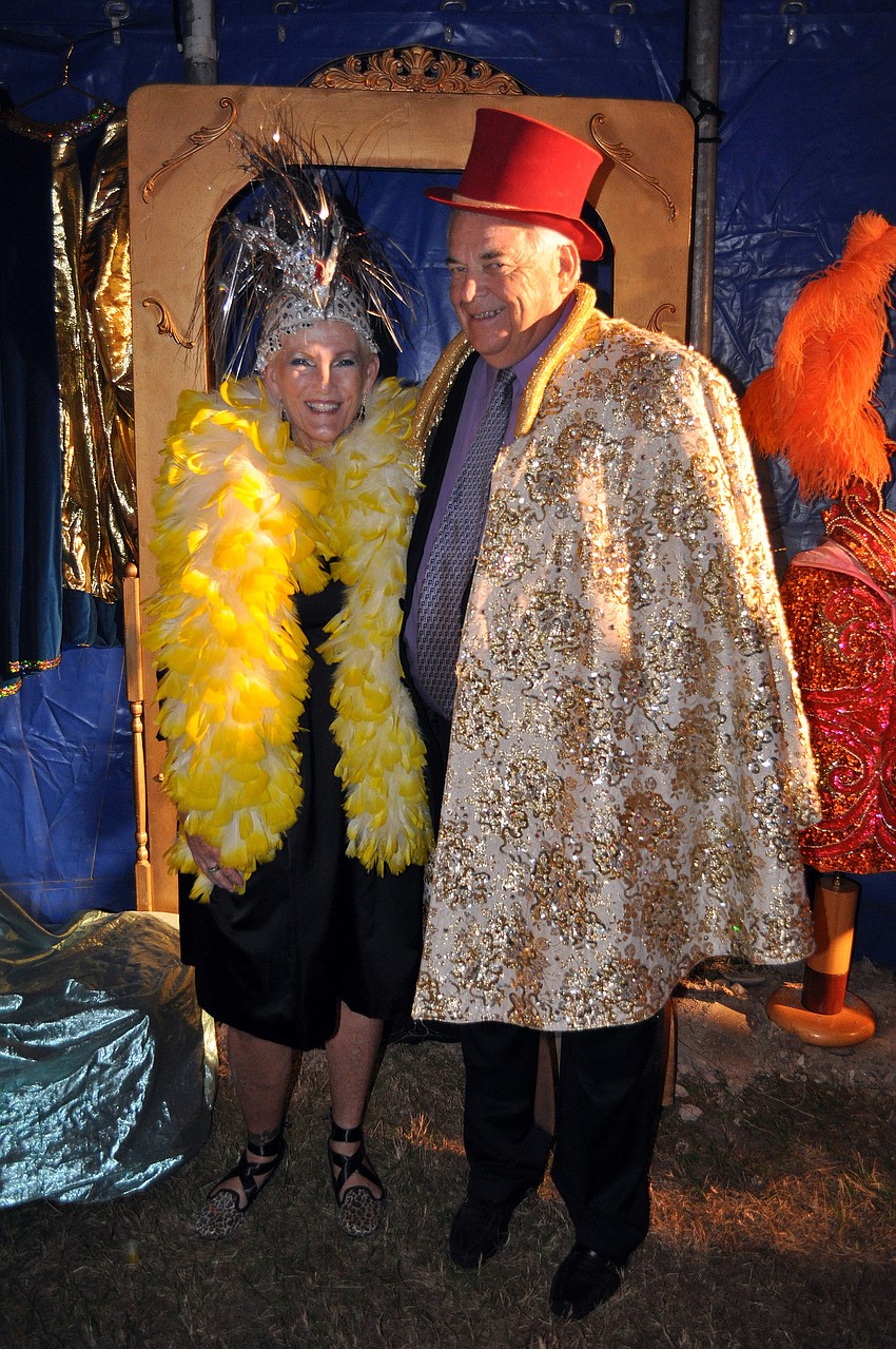 CJ and John Mercier have fun dressing up in circus costumes.