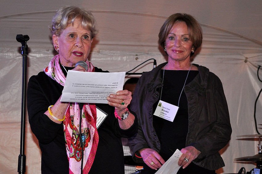 Chairwomen Dottie Baer Garner and Brooke Callanen addressed the sold-out crowd Sunday night.