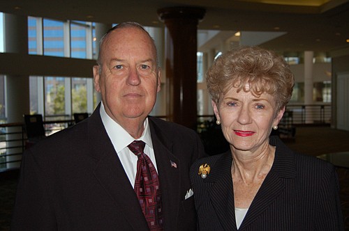 Assistant Secretary of Defense for Reserve Affairs Thomas Hall and his wise, barbara. He was the guest speaker at Monday's meeting of the Rotary Club of Jacksonville. She is a Jacksonville native and graduate of Landon High School and Florida State Un...