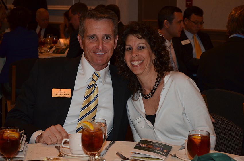 Former Police Chief Peter Abbott and his wife, Marcy