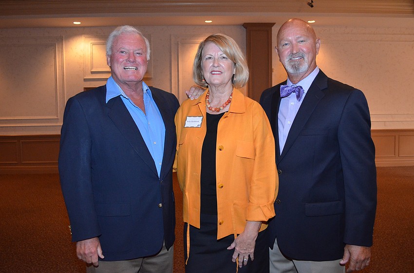 YMCA Foundation Chairman of the Board Paul Bowman and honorees Nola and Larry Hietbrink