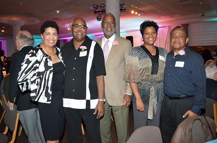 Gwyn Davis, Felton Anderson and Allan Lane 
with Renae and Seymour Metters