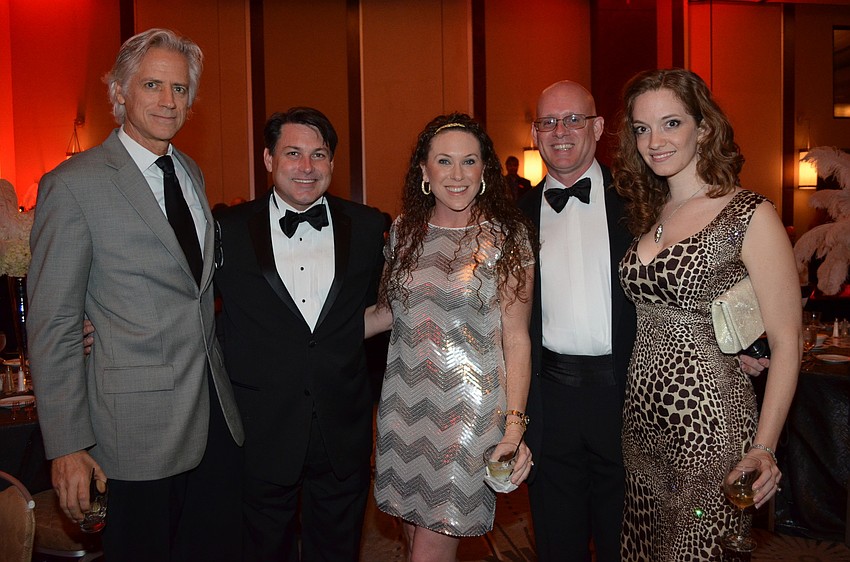 Chris Gallagher and John and Lisa Shepard with 
Jonathan and Kathryn Parks