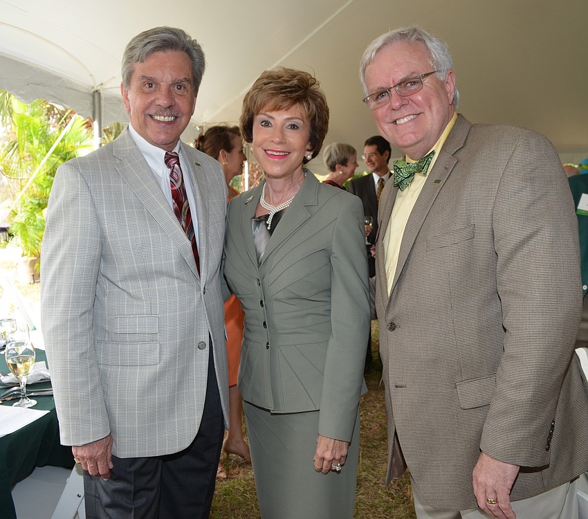 USF Chancellor Arthur Guilford, USF President Dr. Judy Genshaft and Dennis Stover