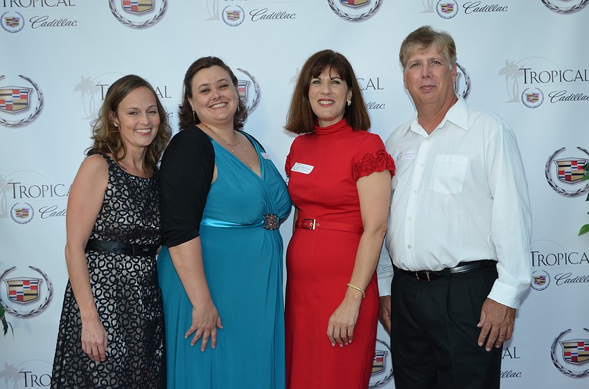 Booker High School VPA coordinator Rebecca King, Tanya Jones, Dr. Christina Winsey and Mike Solumn