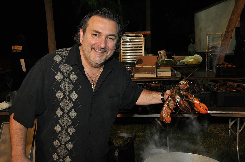 Phil Mancini serves up lobsters