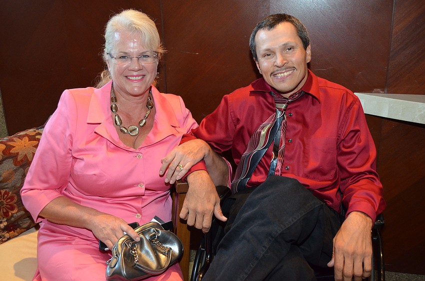 Nicolette Owen-Pfaff and honoree Doug Ott