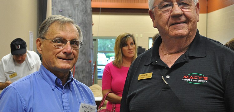 Paul Schmidt and John Macy met up at the networking social.