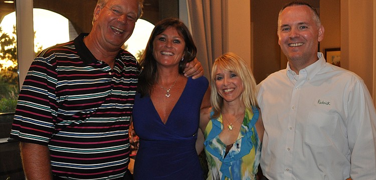 Taylor William Emmons Memorial Foundation founders Mike and Katie Emmons with Payton Wright Foundation founders Holly and Patrick Wright.