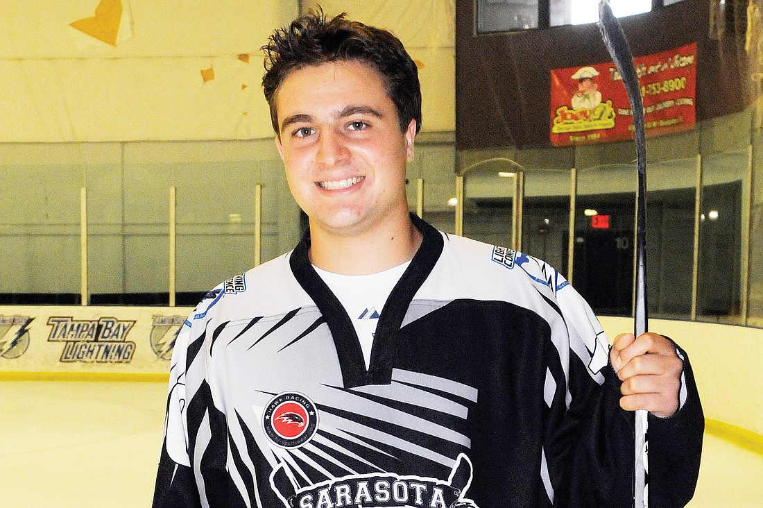 Alec Zec prepares for his final season playing hockey for the Sarasota Rampage.