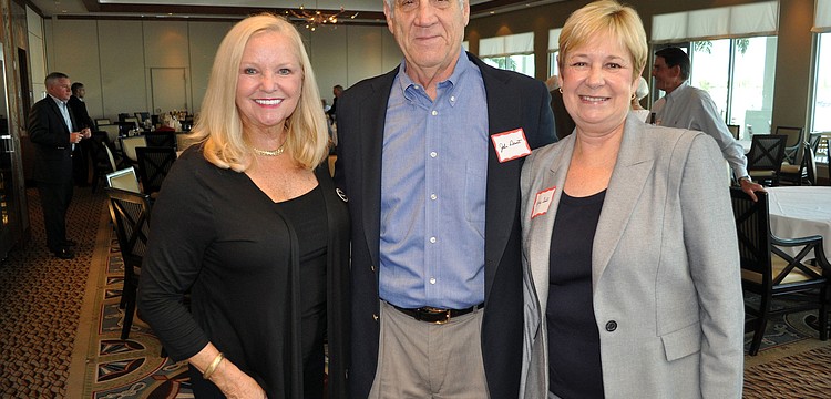 Phyllis Black, president of the Longboat Key Republican Club, poses with John Dent and guest speaker Kathy Dent, Supervisor of Elections Wednesday, Sept. 19 at Longboat Key Republican Clubâ€™s meeting at the Sarasota Yacht Club.