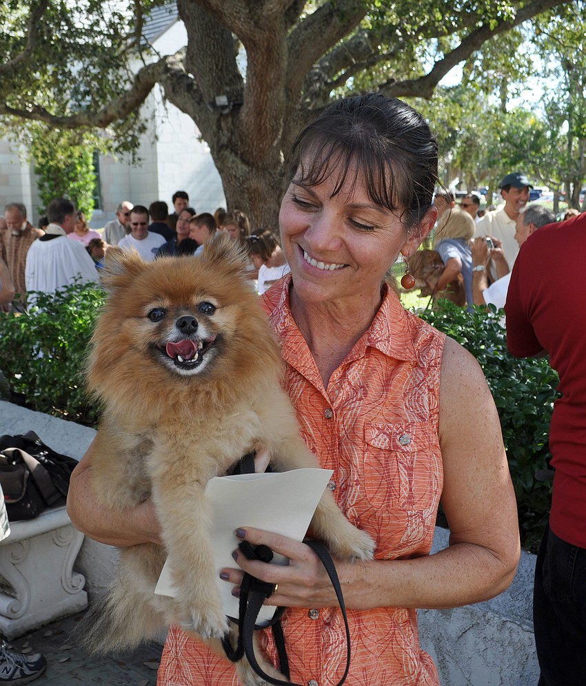 Beth Cave and her Pomeranian, Rajah.