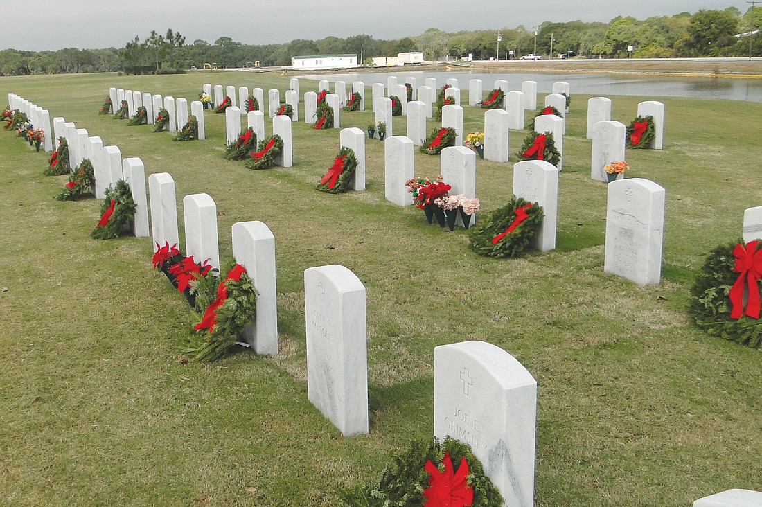 Graves were adorned with wreaths last year. Courtesy photo.