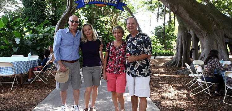 Carlo and Henny Calanni with Jack and Joyce Cerny at GartenFest Sunday, Oct. 7, at Marie Selby Botanical Gardens.