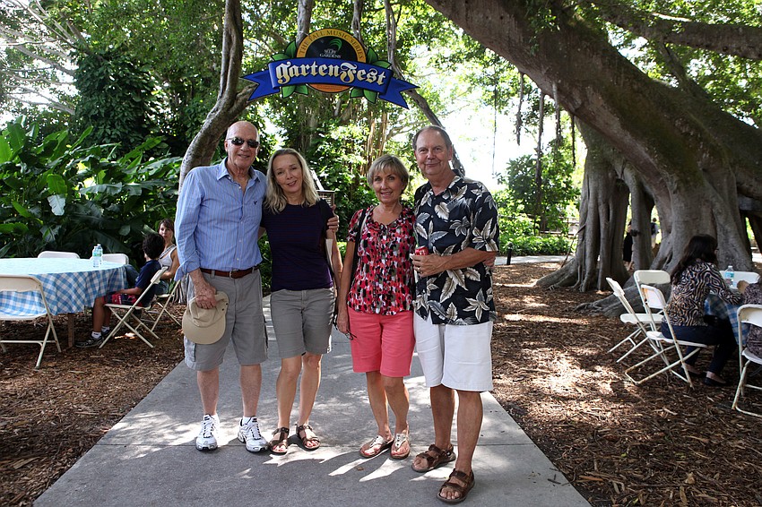 Carlo and Henny Calanni with Jack and Joyce Cerny at GartenFest Sunday, Oct. 7, at Marie Selby Botanical Gardens.