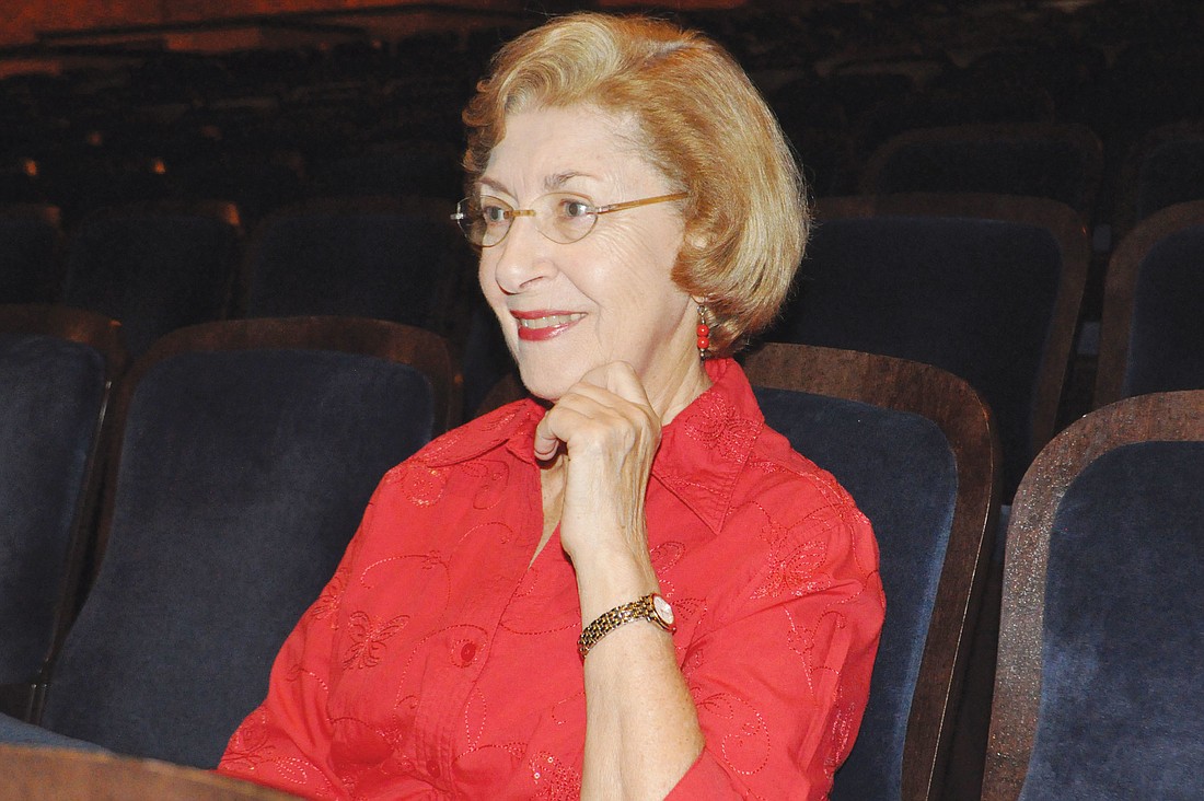 Barbara Chertok sits in her usual seat in row D at Sarasota Opera House. This season's newly installed hearing loop means she won't need any additional equipment to hear the music she calls her main love in life.