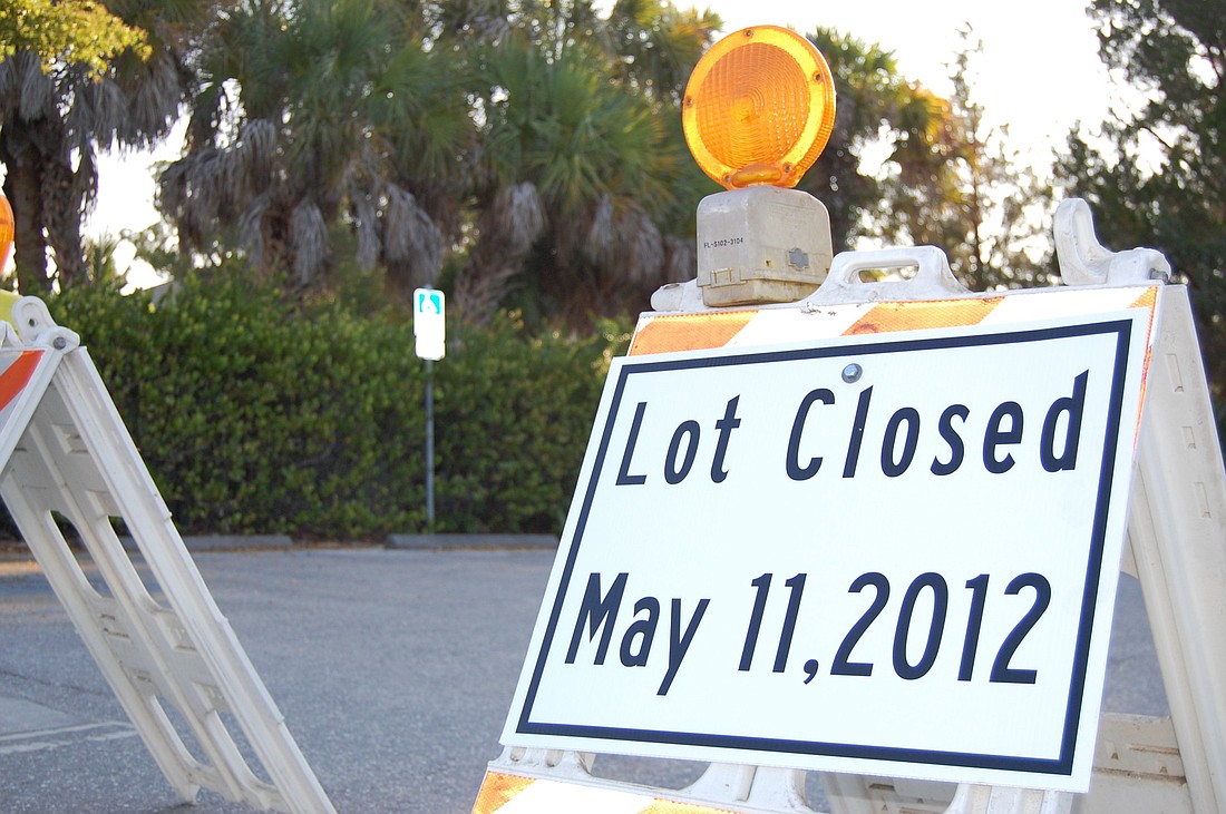 Sarasota County staff closed the municipal lot in Siesta Village for restriping earlier this year.
