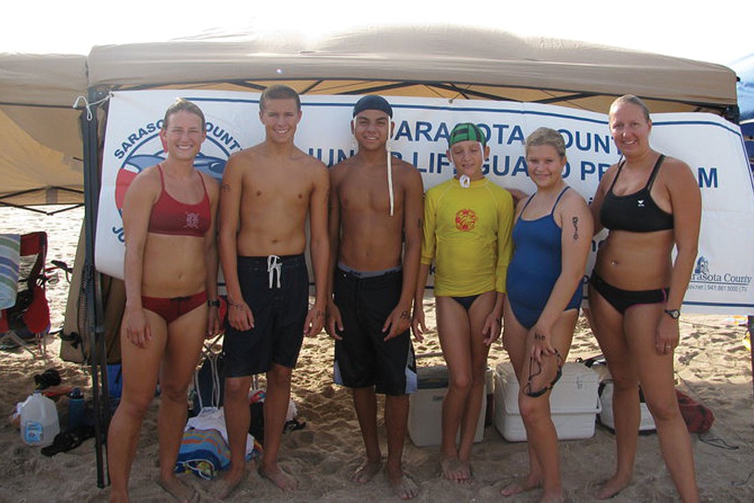 Sarasota County Junior Lifeguard campers participated in training drills and were certified in CPR. Courtesy photo.