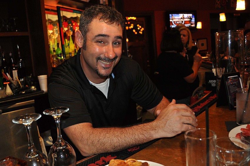 Jim Pollet tended bar.