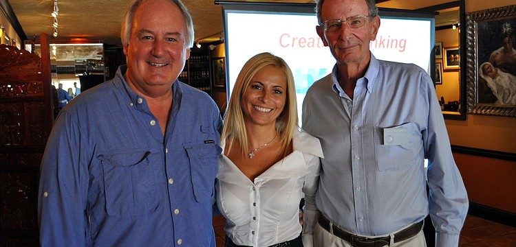 Tom Aposporos, Giulia Salustri and David Brenner
