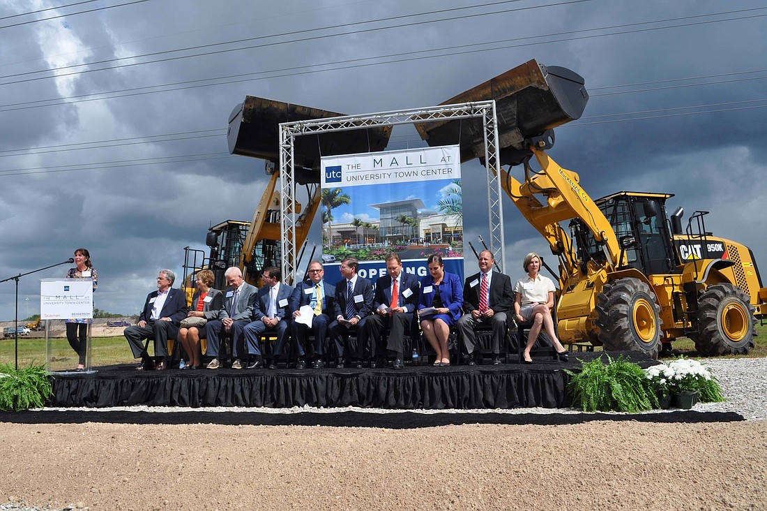 A ground-breaking ceremony was held off Cattlemen Road, across the street from Sports Authority, at 2 p.m. today.