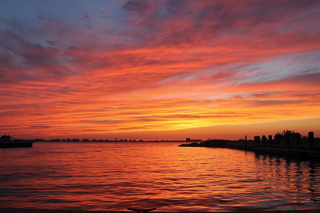 Laurie Krampits took this sunset at the 10th Street boat ramp in Sarasota.