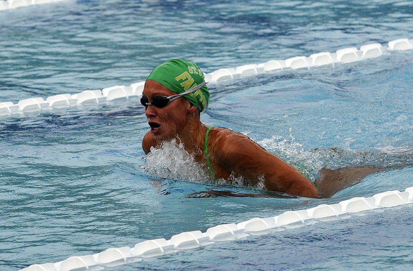 Sophomore Ellen Berdusco won two individual events and two relays to lead St. Stephenâ€™s girls team to a second-place finish.