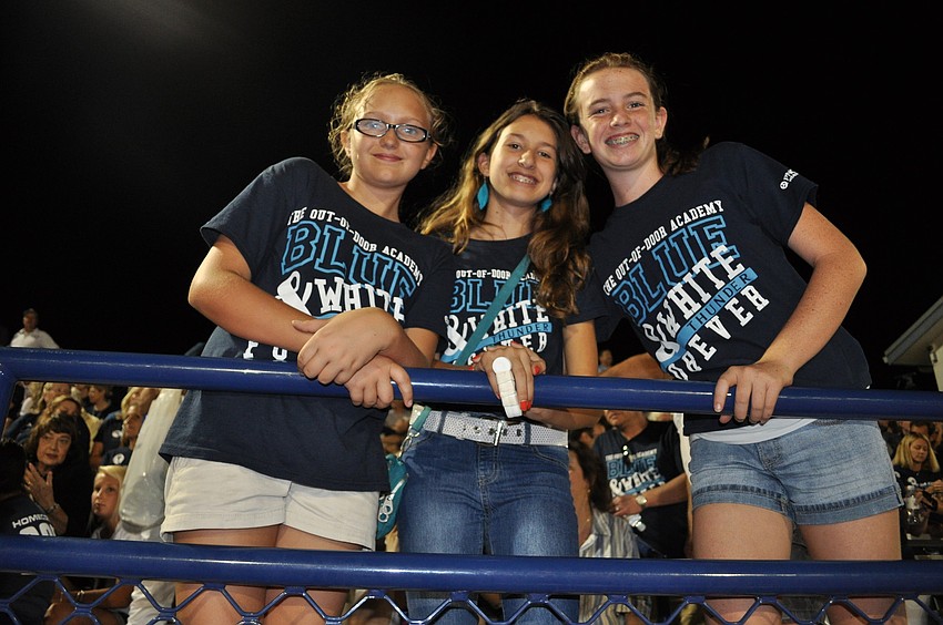 Celia Miller, Caty Castro and Adelaide Mahler watched the game intently Oct. 19.