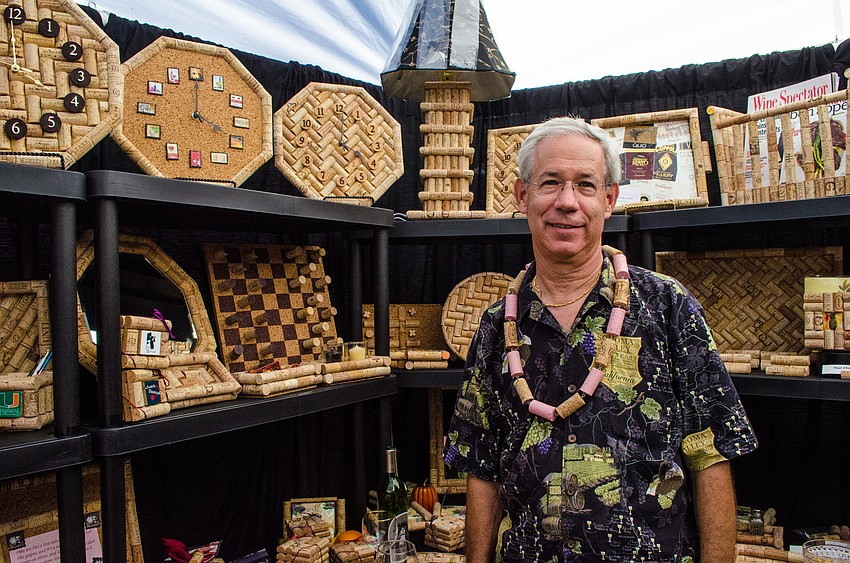 Brad Shiff began creating cork art because he had a lot of corks from drinking a lot of wine. â€œNow I drink wine and play with corks.â€