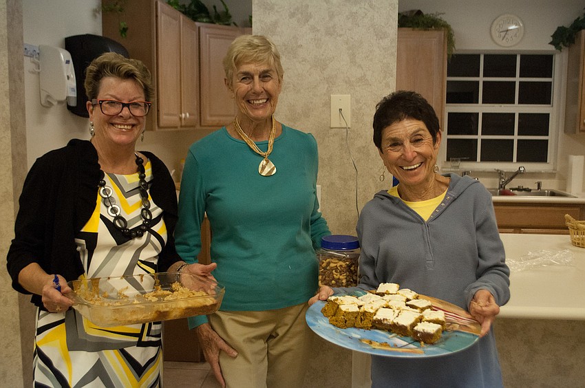 Barbara Kerwin, Pat Loy and Susan Landau brought refreshments for the first meeting of the season.