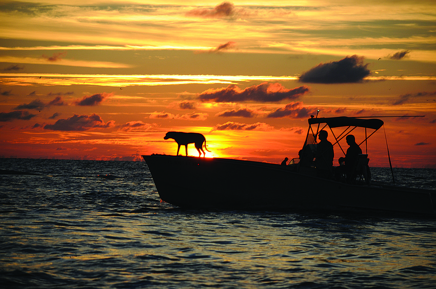 Mike Baltzer submitted the winning photo for the October Cool Today Weather Photo Contest. He took this sunset photo near Big Pass.