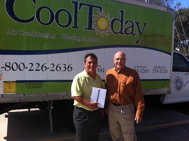 Michael Baltzer pictured with his iPad2!