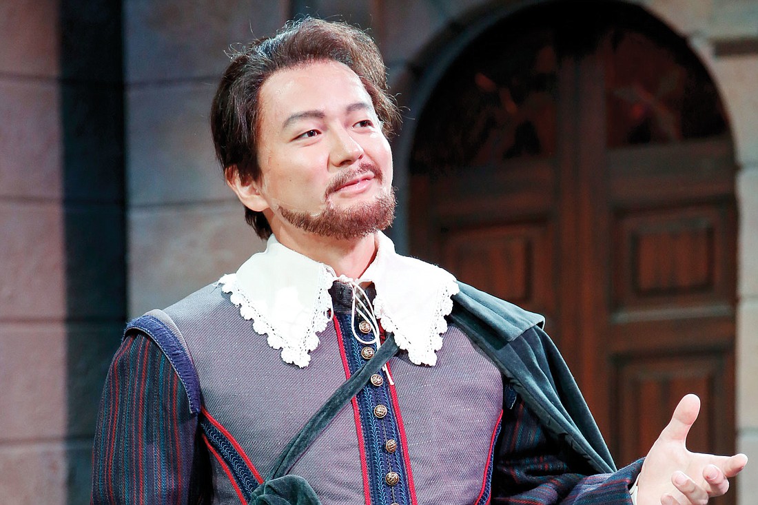 Tenor Hak Soo Kim as the licentious Duke of Mantua, who sings the famous tenor aria "La Donna e Mobile." Photo by Rod Millington.