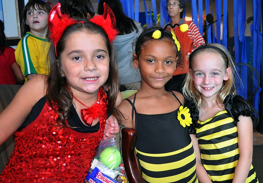 Leilani Cruz, 9, Jade Butler, 10, and Shayla White, 7