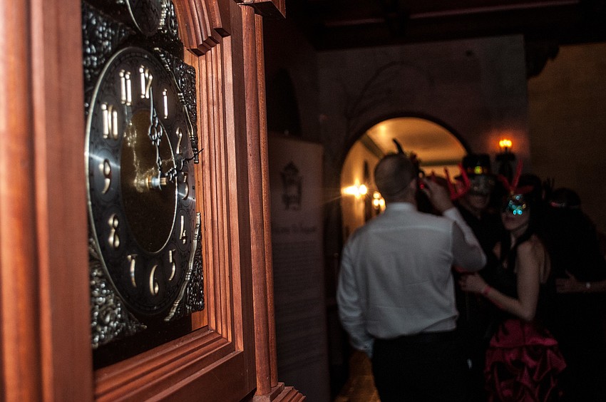 This clock would chime every hour to symbolize the approach of the red death.