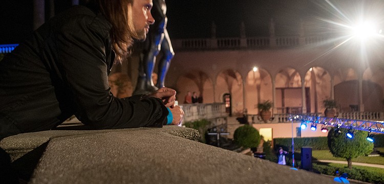 Professor Stephen R. Diasio from the Ringling College of Art and Design came to support his student Jazz Leeb and enjoy the art.