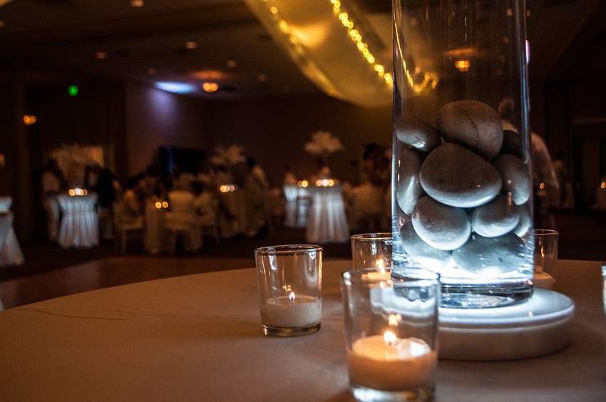 The gala was white themed with white decorations. Partygoers wore white as well.