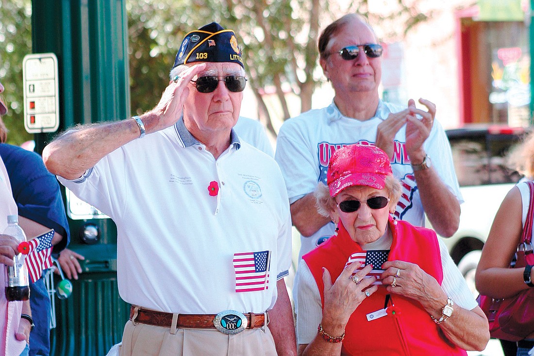 Fay and Geri Cunningham at the Sarasota Veterans Day parade in 2009