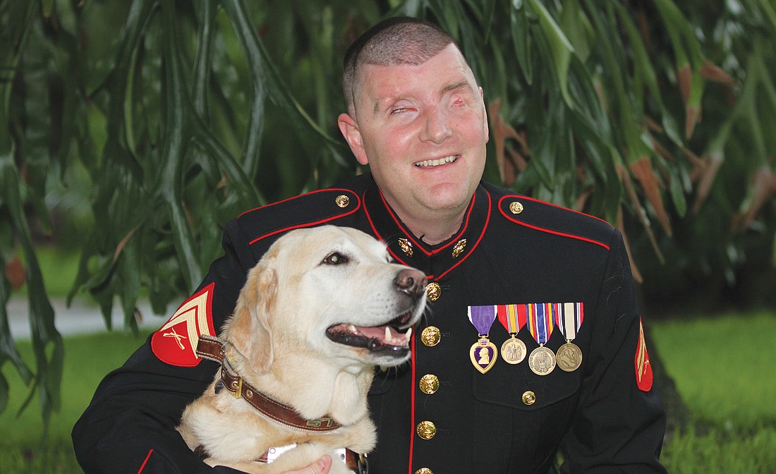 Michael Jernigan's dog, Brittani, has been his constant companion for more than five years. Courtesy photo.
