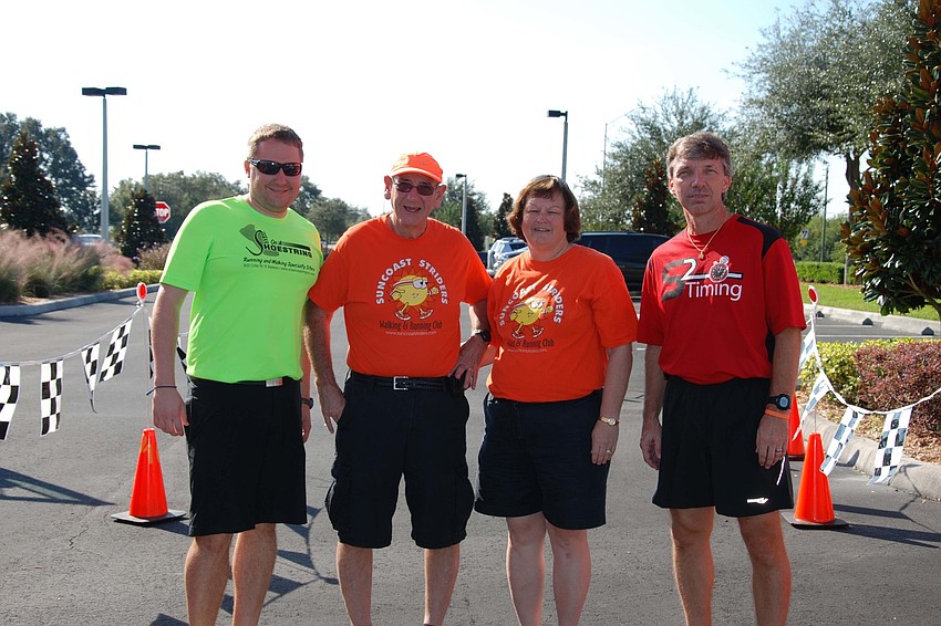 Volunteers Matt Hitchcock, Steve Litschauer, Sharon Litschauer and Jim Larsen gathered together for a photo.